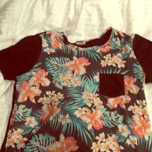 Flower black shirt
